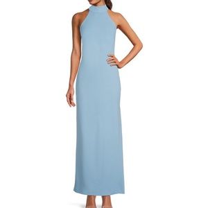 Belle Badgley Mischka: Reese Halter Neck Sleeveless Side Slit Gown, Size 2